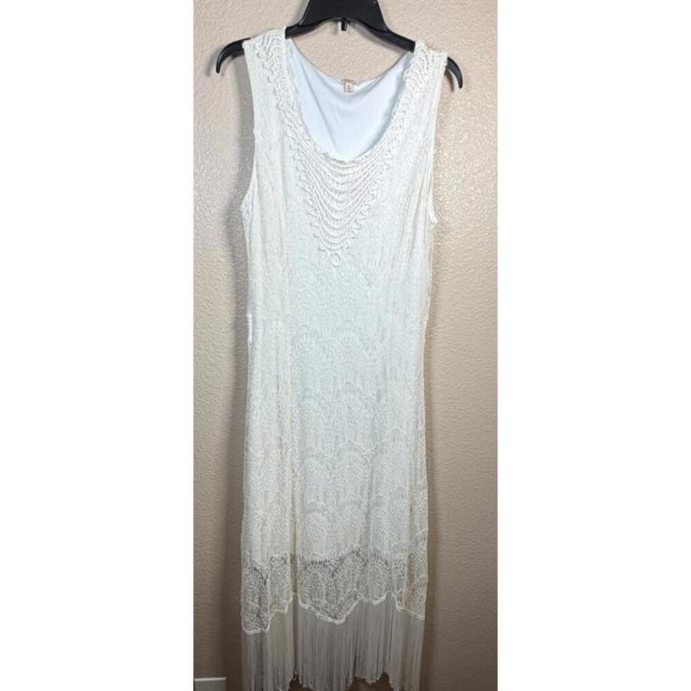 Reba Lace Womens Dress Sz Xl Bohemian‎ Cottagecore Romantic Flapper Dress